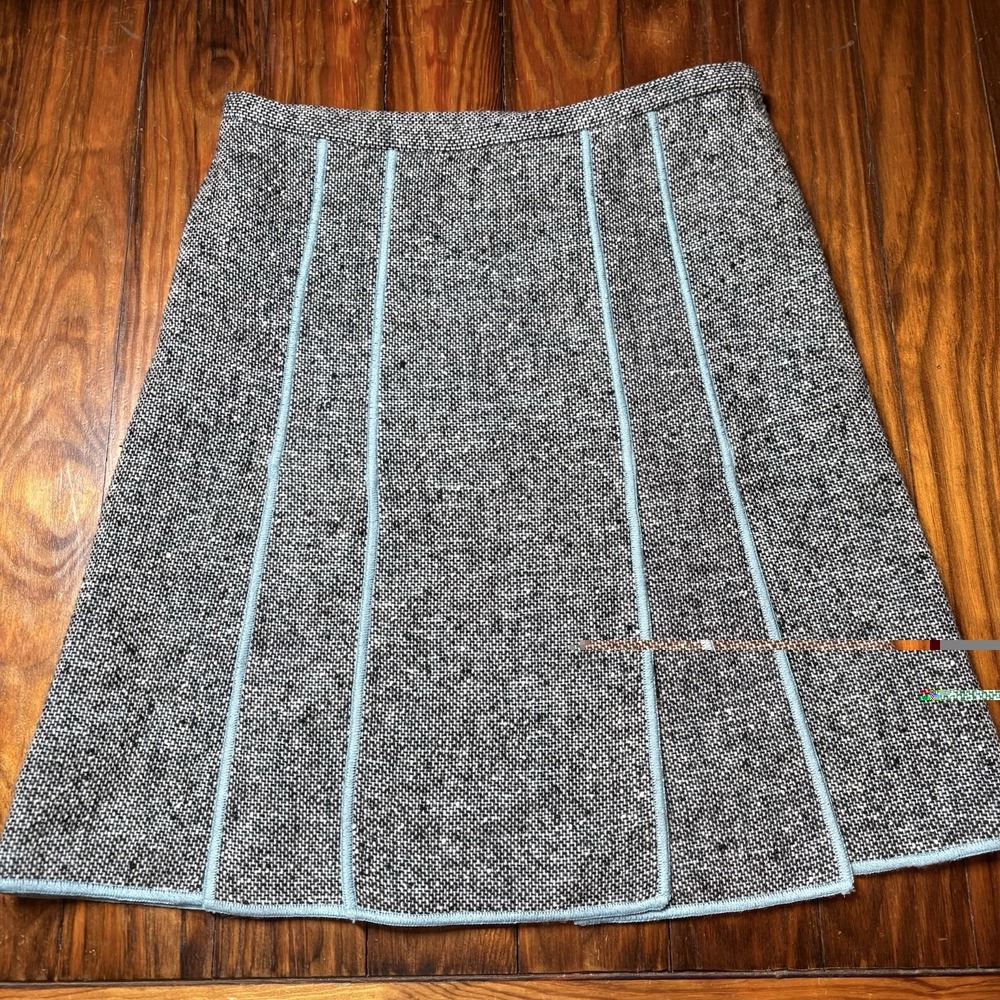 Moschino Cheap And Chic Wool Tweed Layered Panel Skirt Sz 8 New A1425